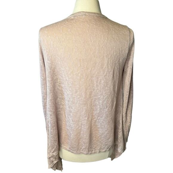 Lungo L'arno Dusty Rose Lace Cardigan Lightweight Medium Pink Boho Open Front - Picture 4 of 6
